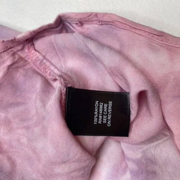 Torrid Pink Tie Dye Twill Button Up Shirt - Picture 6 of 8